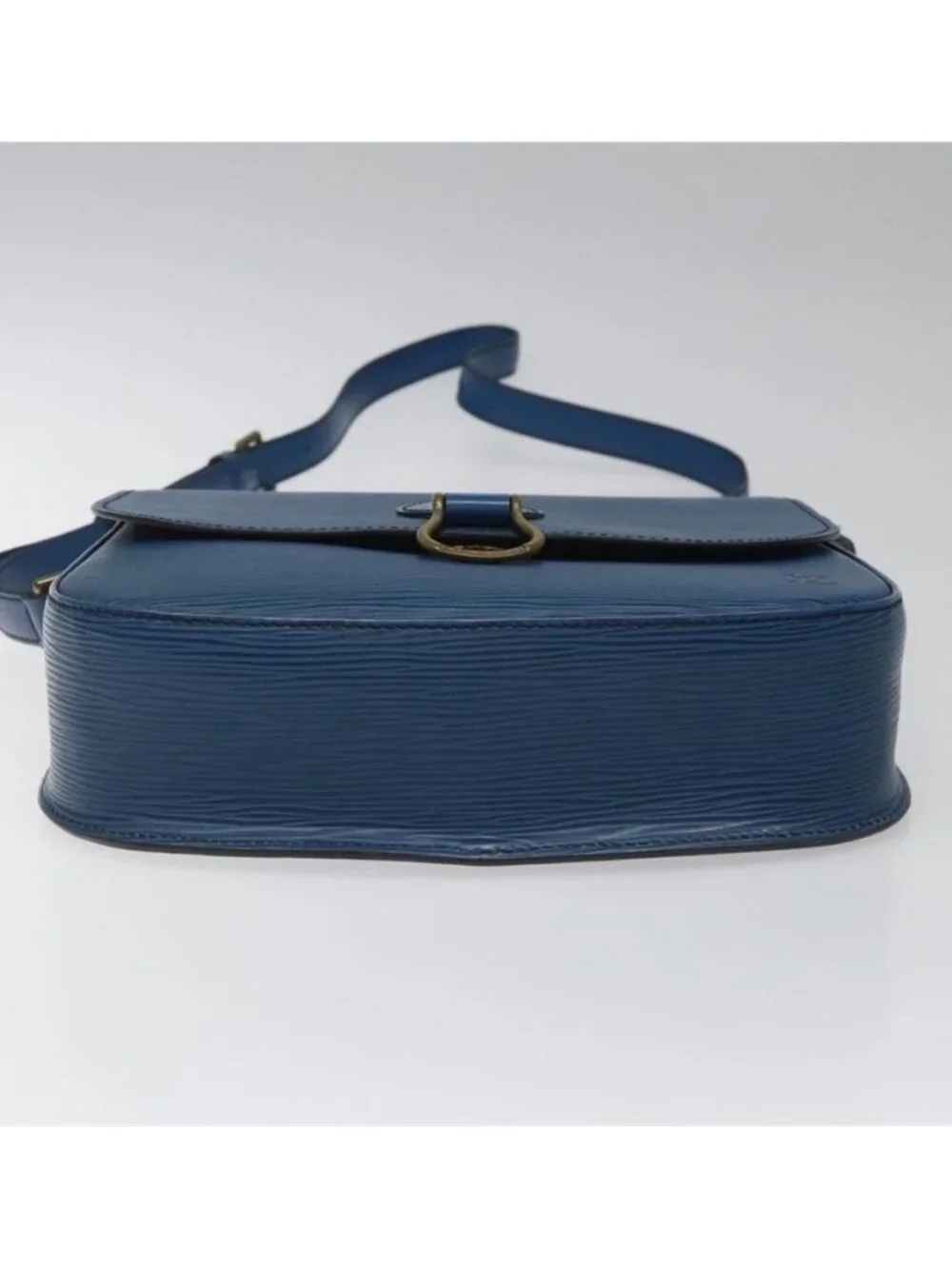 Authentic LOUIS VUITTON Epi Saint Cloud GM Shoulder Bag Toledo Blue M52195 LV